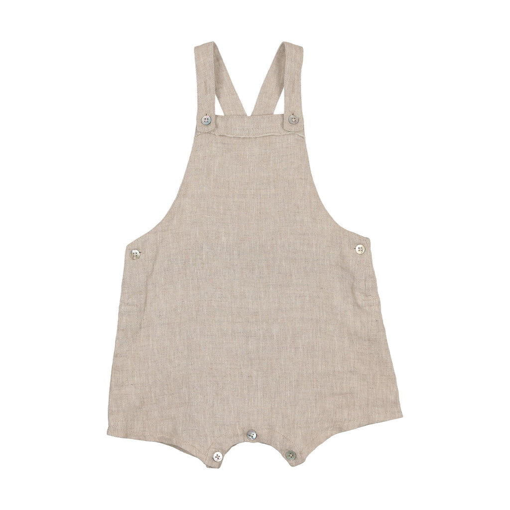 Coco Blanc Romper Jellybeanzkids Coco Blanc Dressy Overalls- Sand Linen