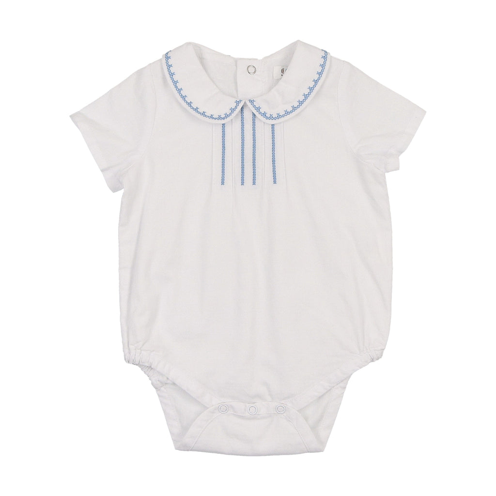 Coco Blanc Romper Jellybeanzkids Coco Blanc Stitched Bubble