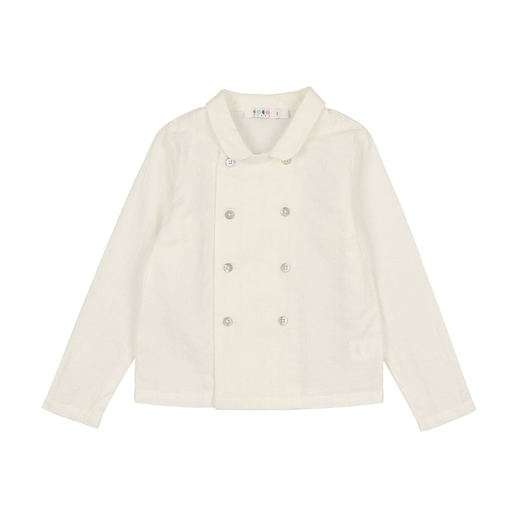 Coco Blanc Shirt Jellybeanzkids Coco Blanc Peter Pan Poplin Blouse