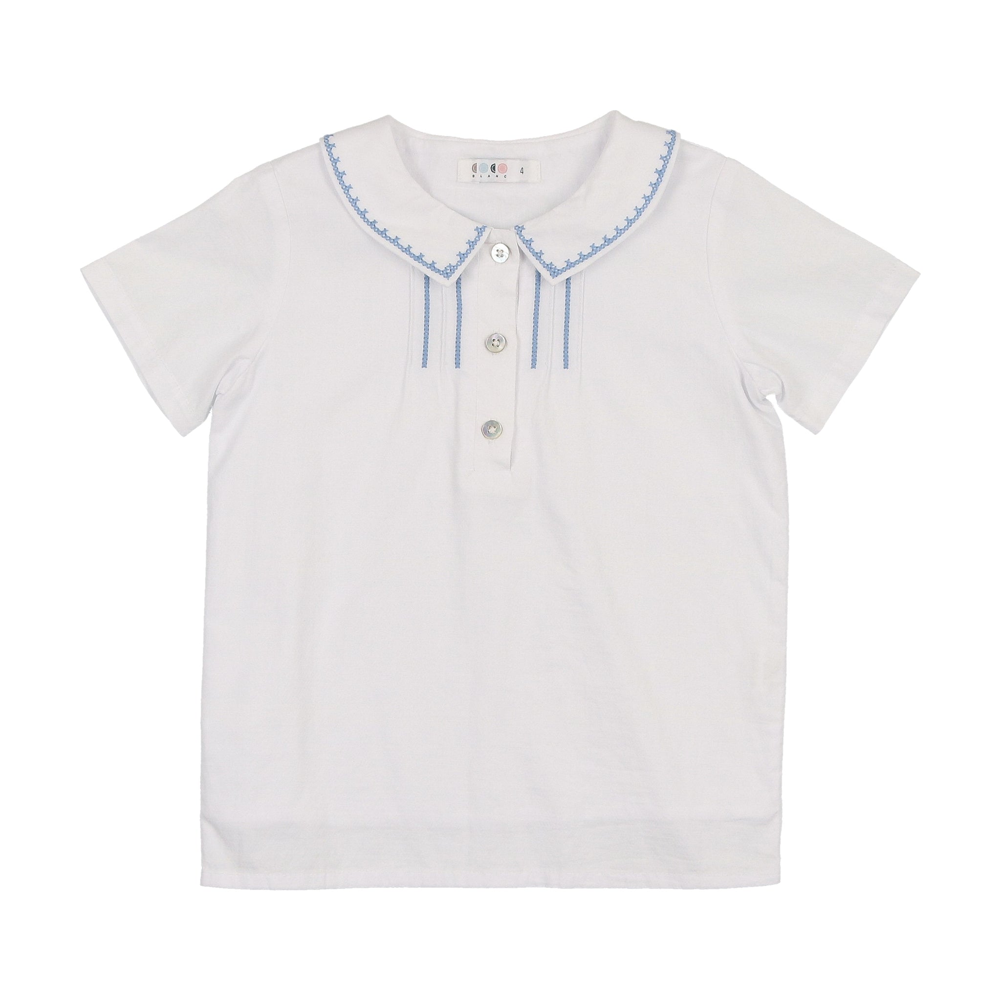 Coco Blanc Stitched White Shirt Coco Blanc Stitched White Shirt