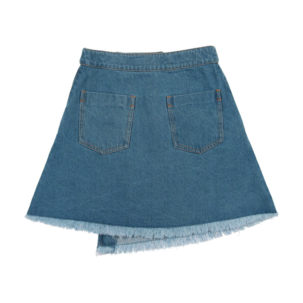 Coco Blanc Skirt Jellybeanzkids Coco Blanc Denim Button Skirt- Blue Denim