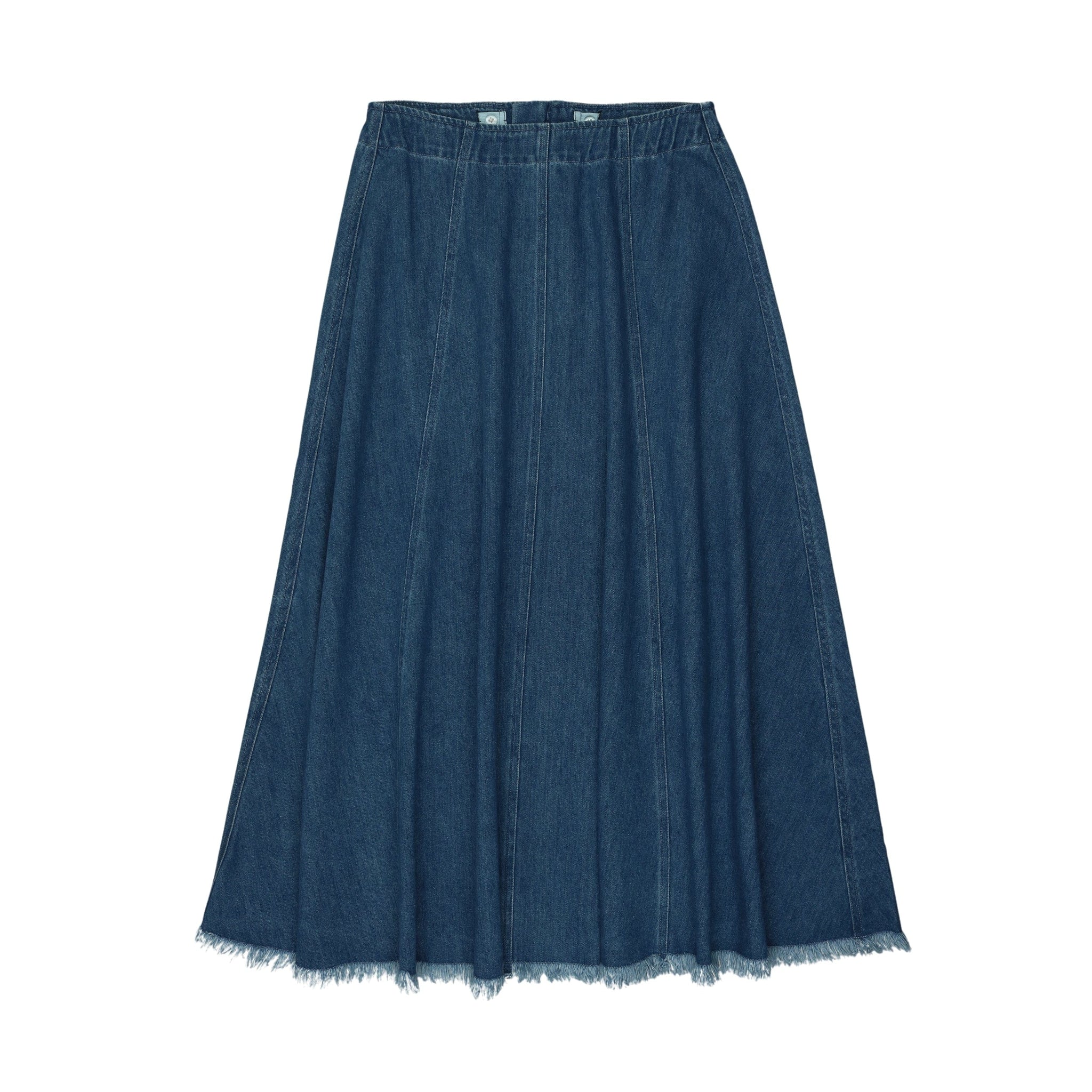 Coco Blanc Denim Paneled Skirt - Blue Denim Coco Blanc Denim Paneled Skirt - Blue Denim