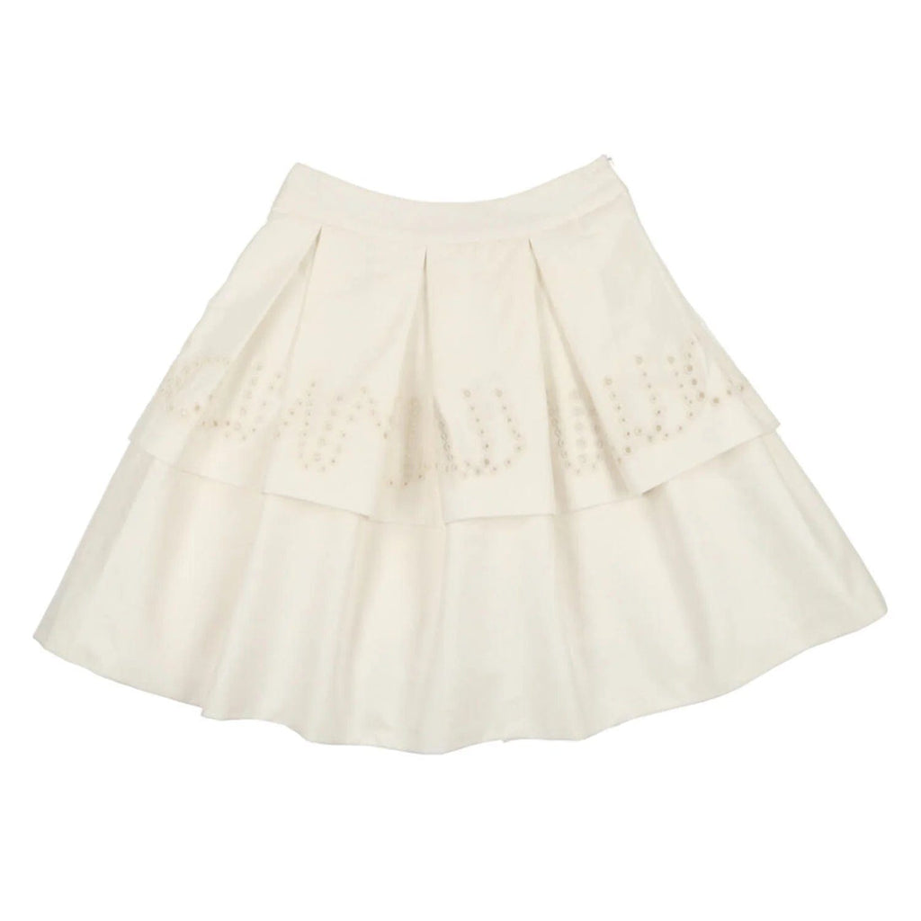 Coco Blanc Skirt Jellybeanzkids Coco Blanc Eyelet Skirt- Ivory