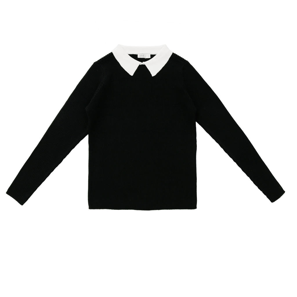 Coco Blanc Sweater Jellybeanzkids Coco Blanc Collared Sweater