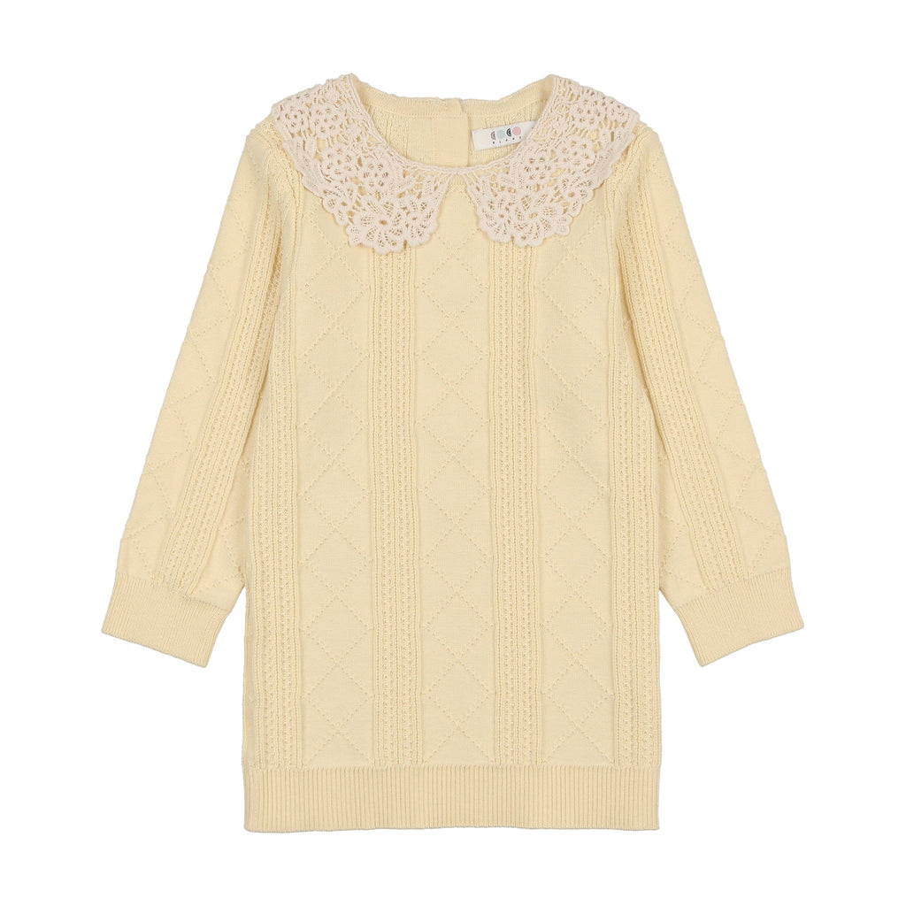 Coco Blanc Sweater Jellybeanzkids Coco Blanc Crochet Collar Sweater