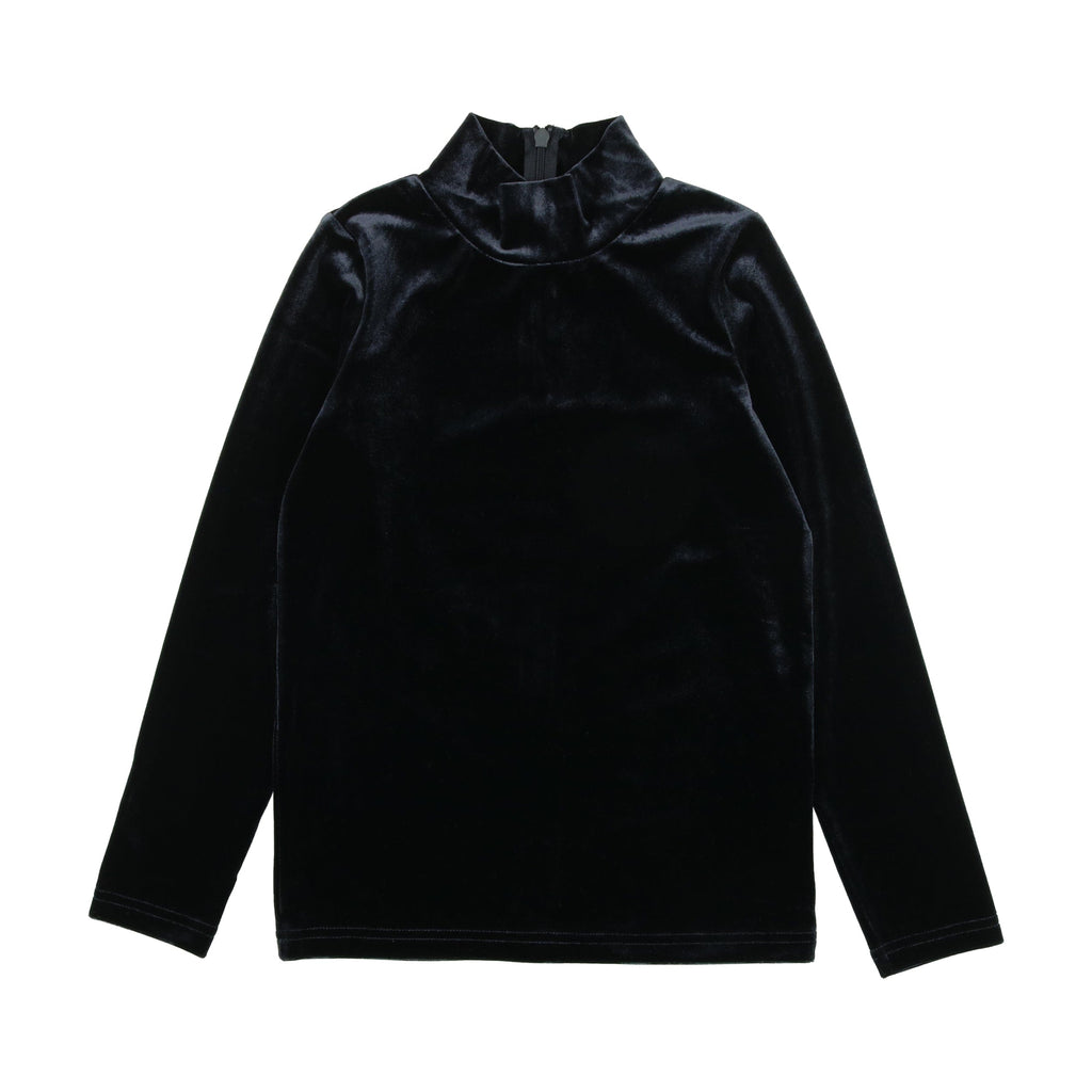 Coco Blanc Sweater Jellybeanzkids Coco Blanc Navy Velvet Mockneck