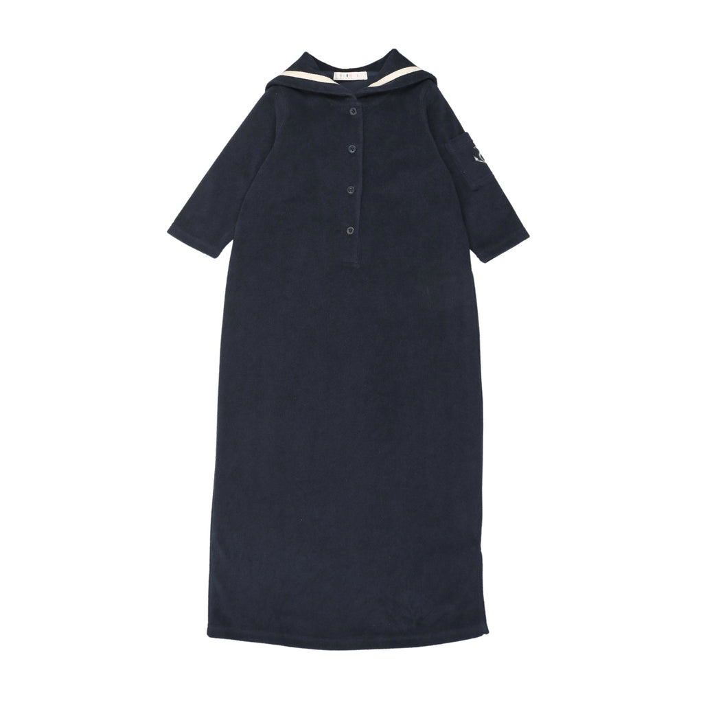Coco Blanc swimwear Jellybeanzkids Coco Blanc Navy Terry Sailor Robe
