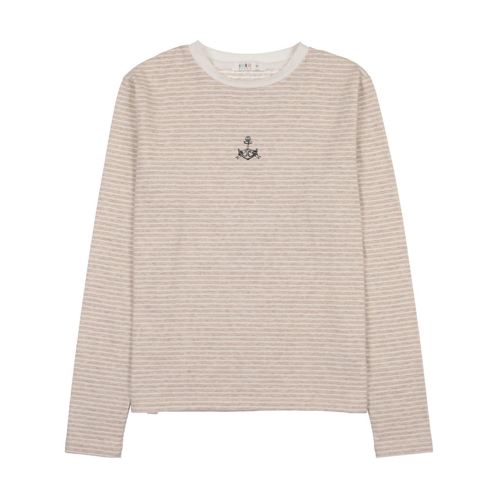 Coco Blanc T-shirt Jellybeanzkids Coco Blanc Striped Tee - Tan