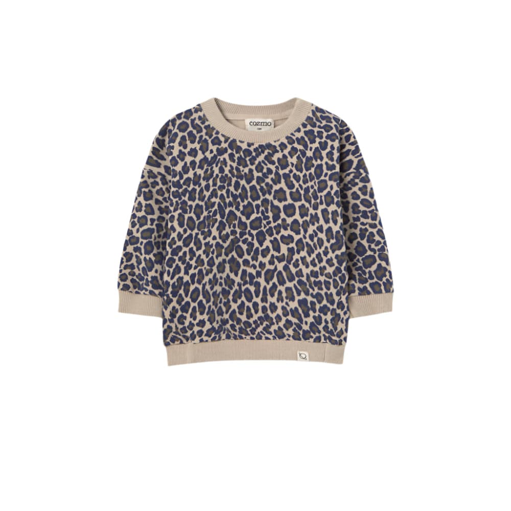 Cozmo Sweatshirt Jellybeanzkids Cozmo Kelly Animal Print Baby Sweatshirt-Stone