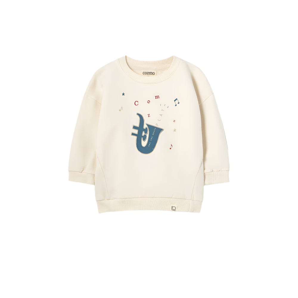 Cozmo Sweatshirt Jellybeanzkids Cozmo Kelly Baby Sweatshirt-White