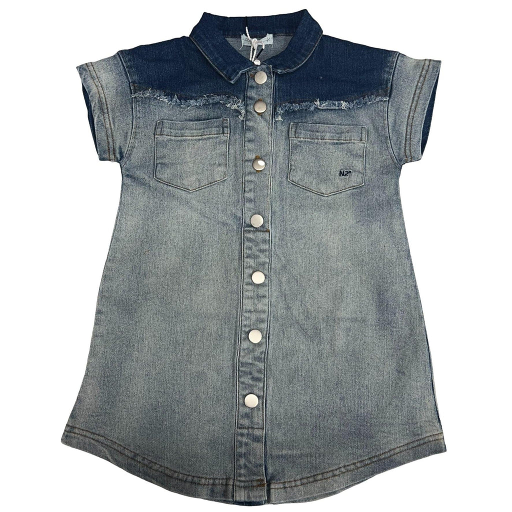Crew Dress Jellybeanzkids Crew Denim Two Tone Dress