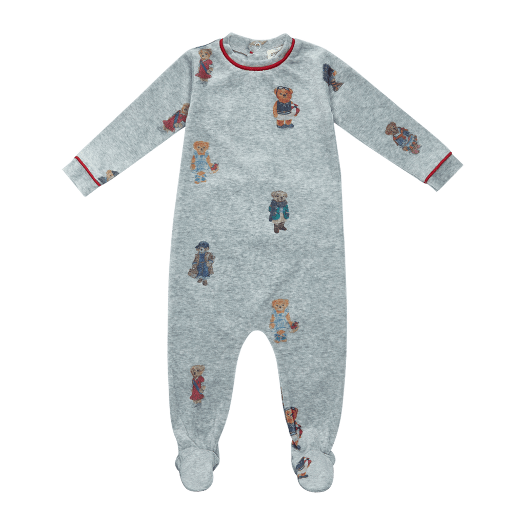Crew Footie Jellybeanzkids Crew Crew Bear Footie-Red