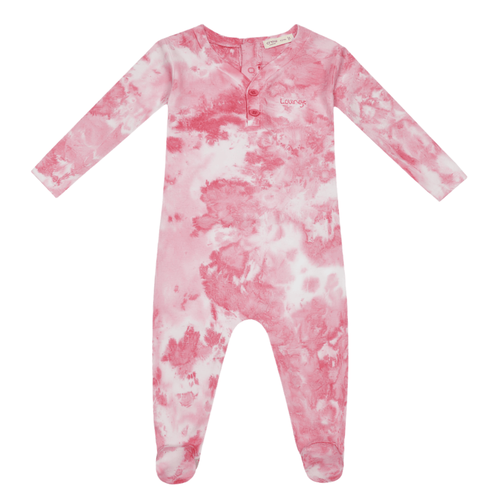Crew Footie Jellybeanzkids Crew Neon Wash Footie-Pink