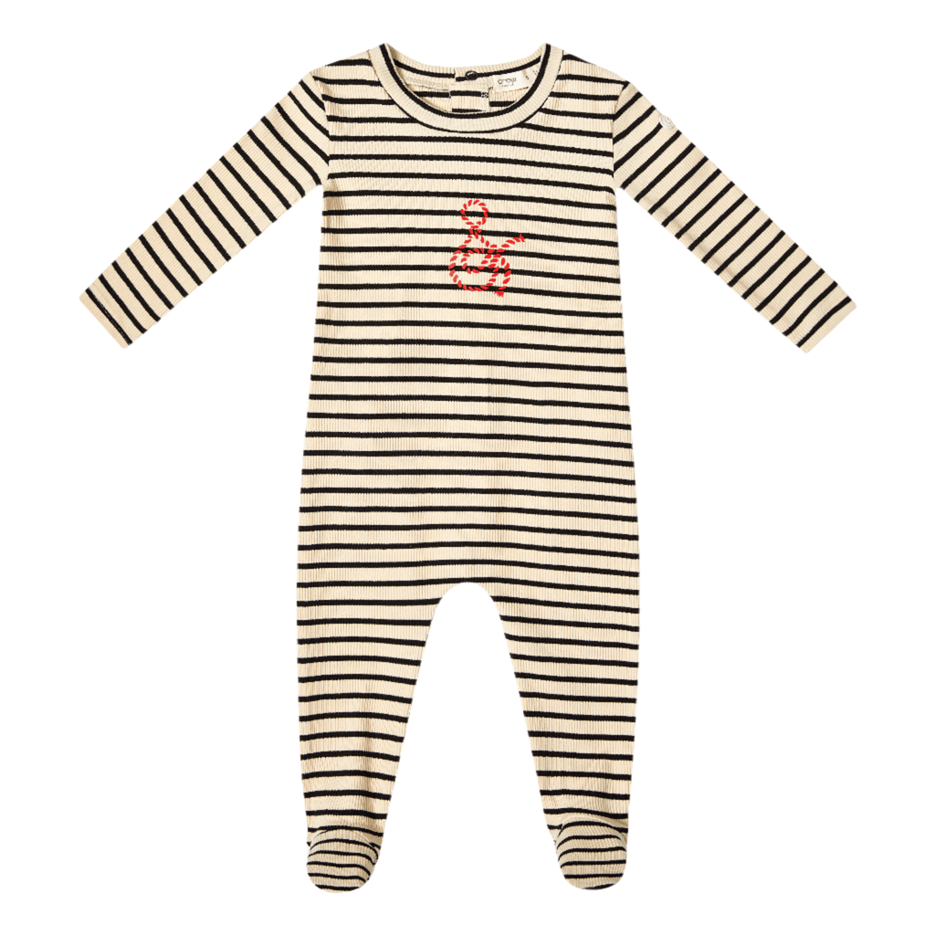 Crew Footie Jellybeanzkids Crew Stripe Footie