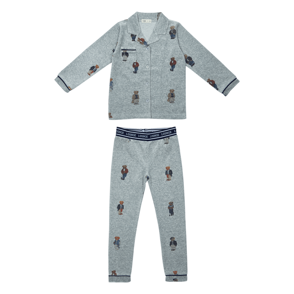 Crew Pajamas Jellybeanzkids Crew Crew Bear Pajamas-Navy