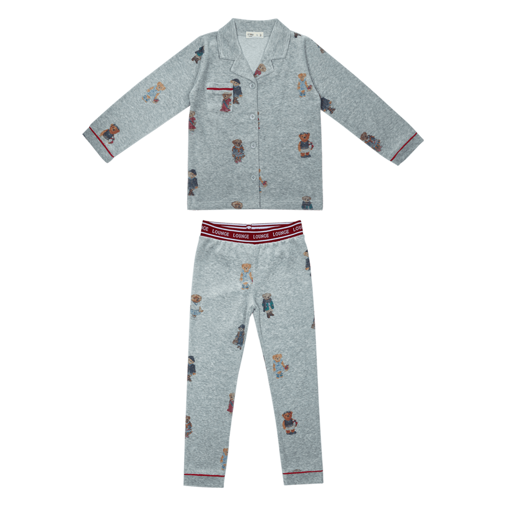 Crew Pajamas Jellybeanzkids Crew Crew Bear Pajamas-Red