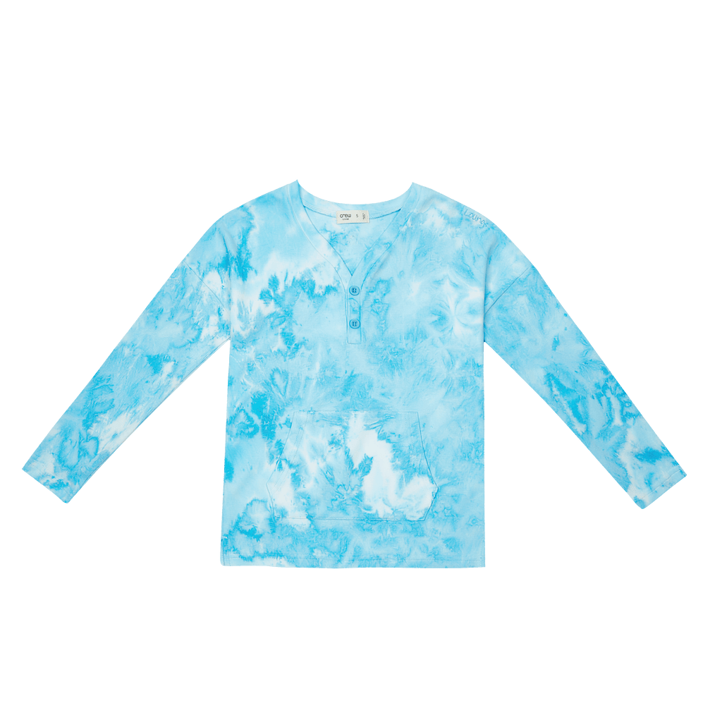 Crew Pajamas Jellybeanzkids Crew Neon Wash Pajamas-Blue