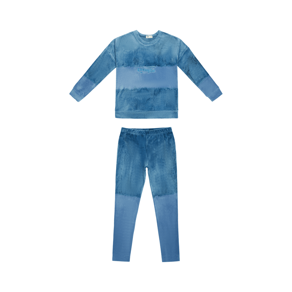 Crew Pajamas Jellybeanzkids Crew Tie-Dye Pajamas-Blue