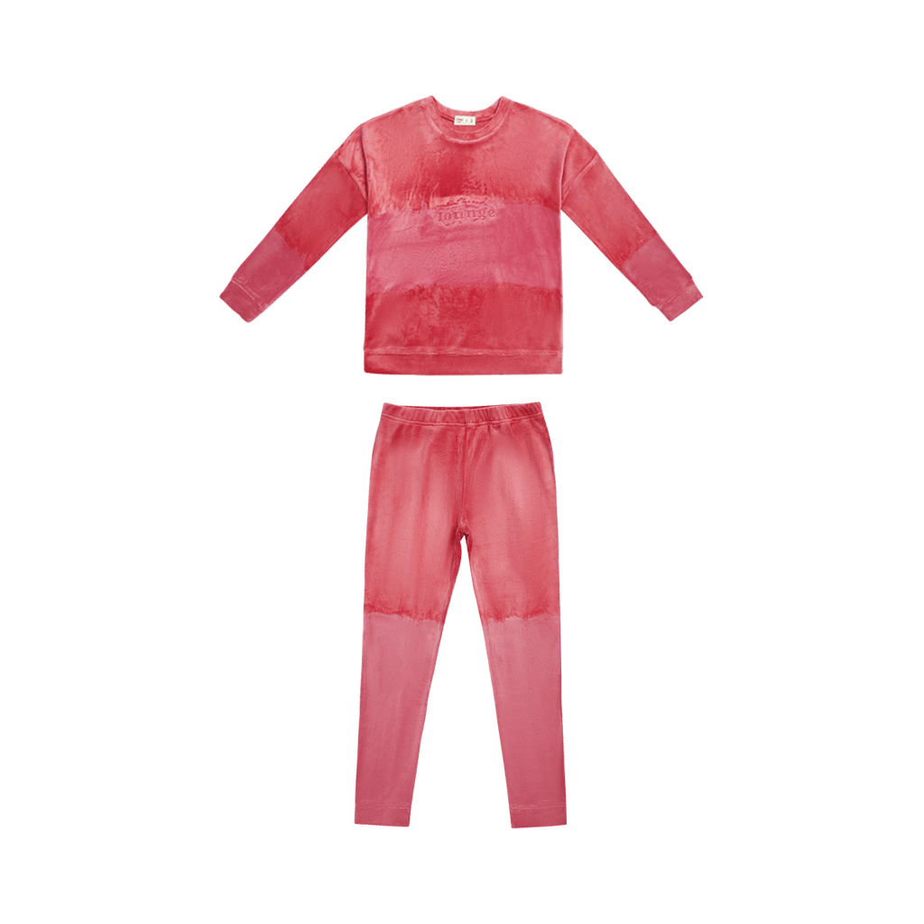 Crew Pajamas Jellybeanzkids Crew Tie-Dye Pajamas-Pink