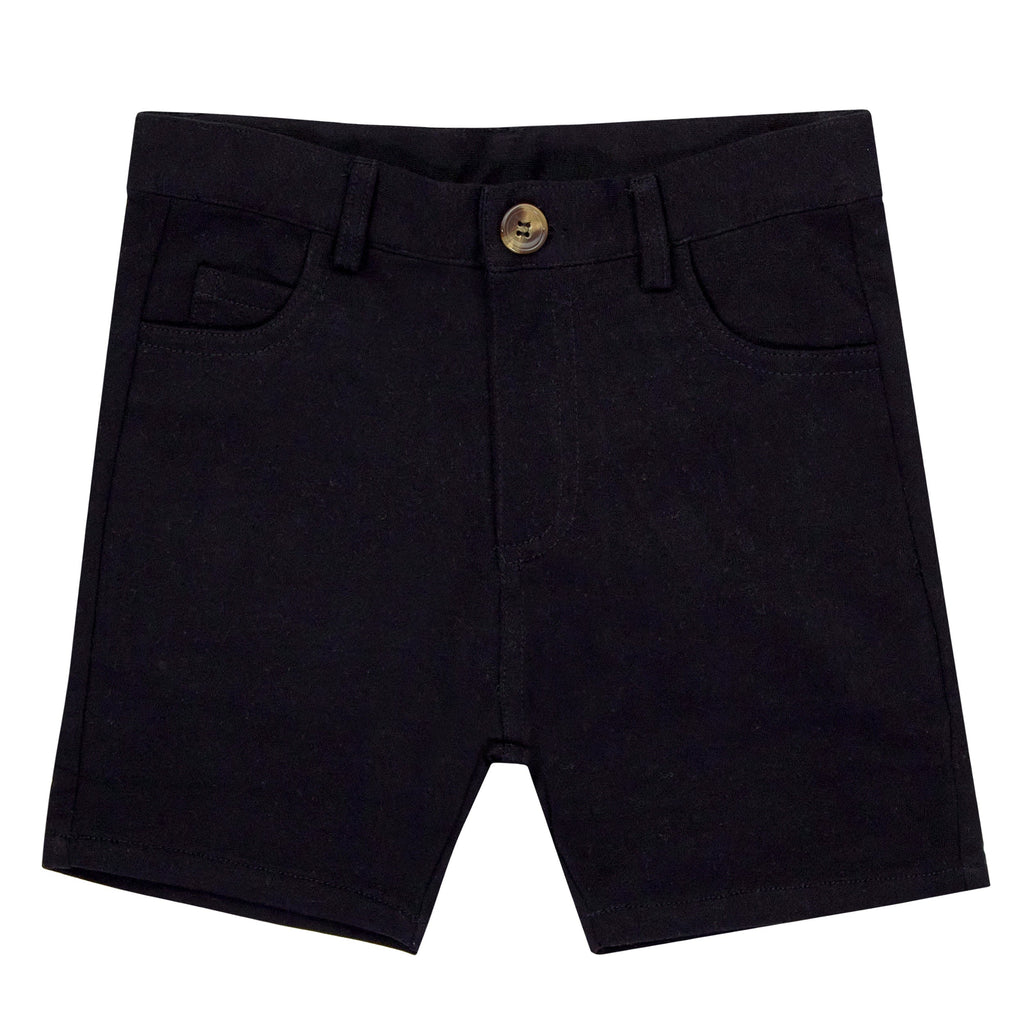 crew pants Jellybeanzkids Crew Slim Knit Shorts- Black