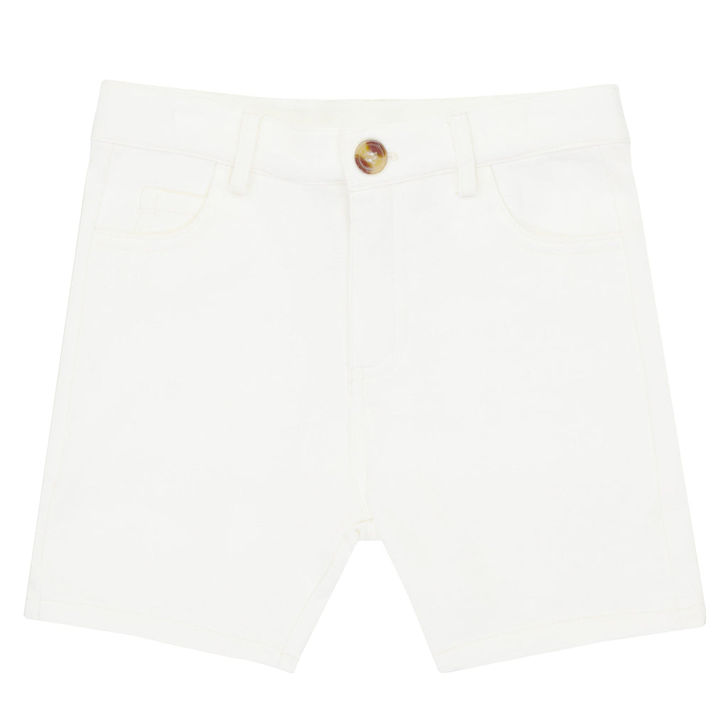 crew pants Jellybeanzkids Crew Slim Knit Shorts- White