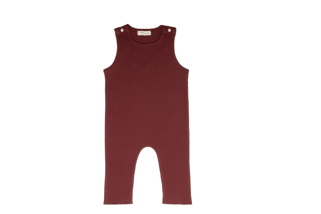 Crew set Jellybeanzkids Crew Ziki Rib Overall Set-Berry