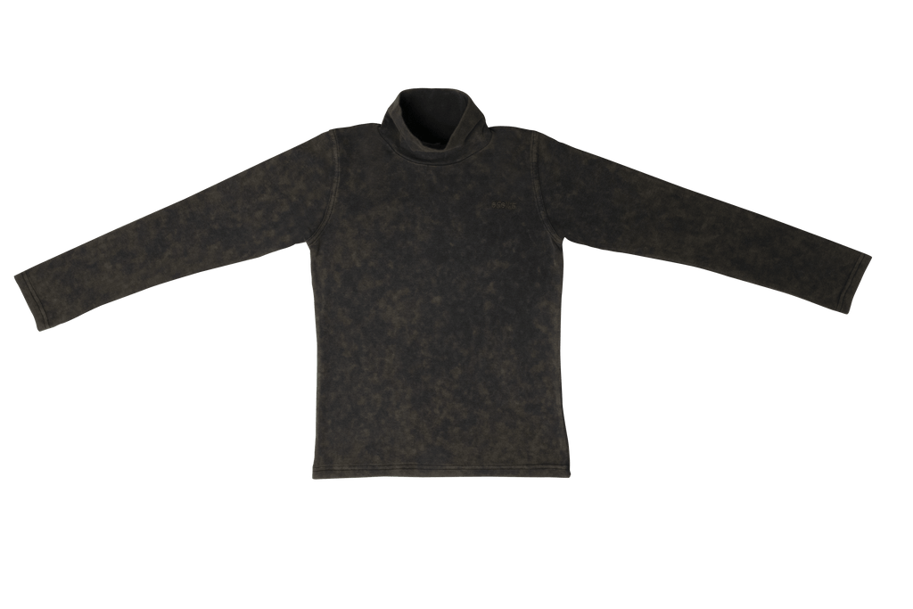 Crew Top Jellybeanzkids Crew Denim Wash Turtleneck-Blue