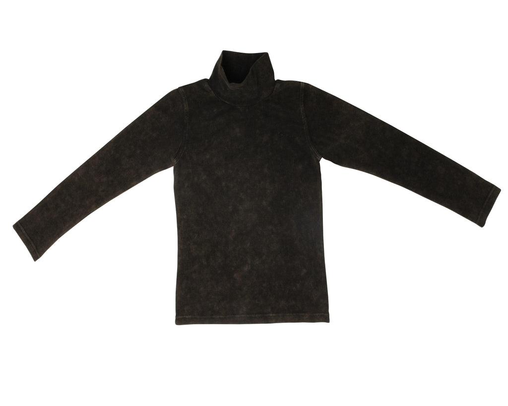 Crew Top Jellybeanzkids Crew Denim Wash Turtleneck-Grey