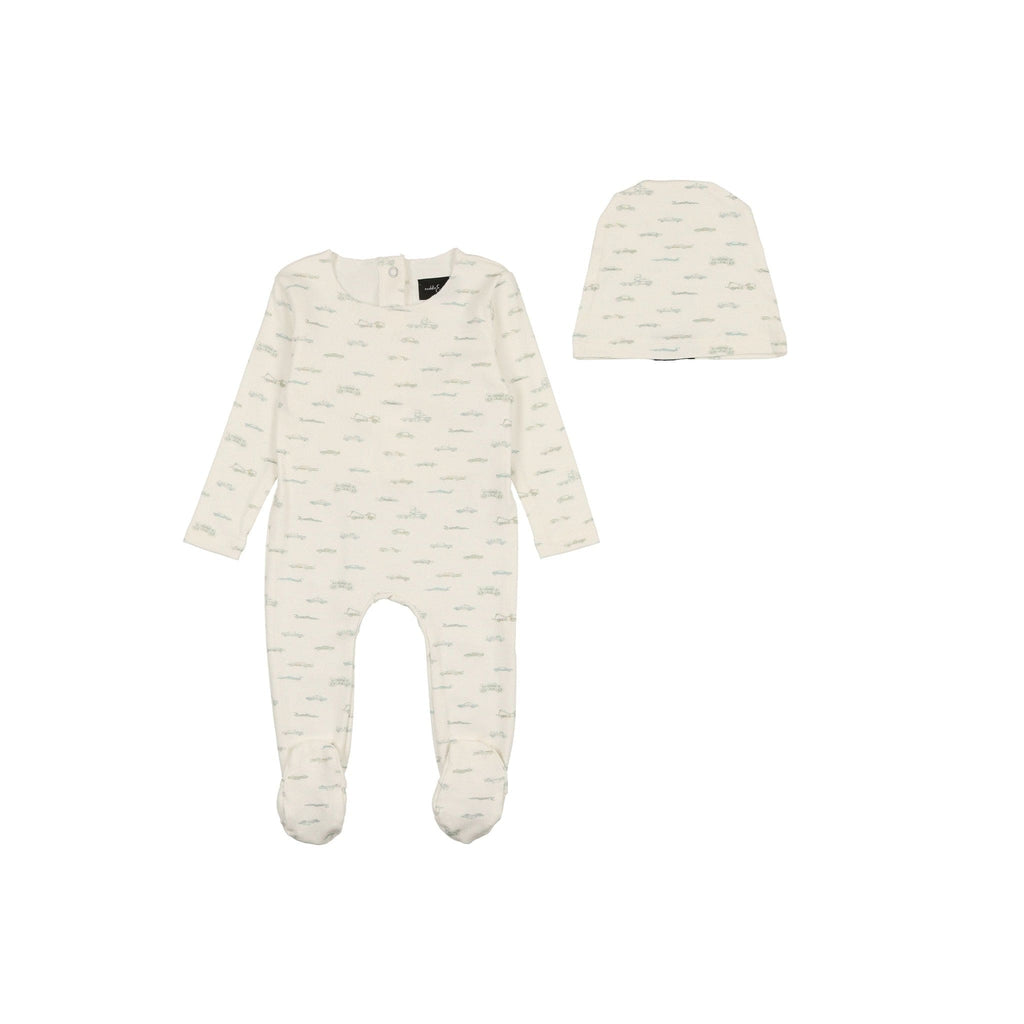Cuddle&Coo Footie Jellybeanzkids Cuddle & Coo Car Footie+ Beanie
