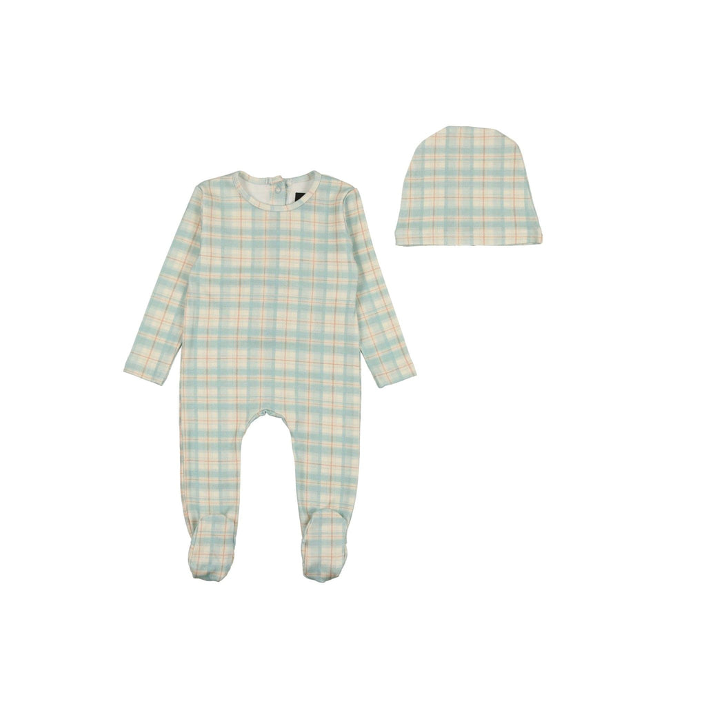 Cuddle&Coo Footie Jellybeanzkids Cuddle & Coo Pastel Plaid Footie+ Beanie