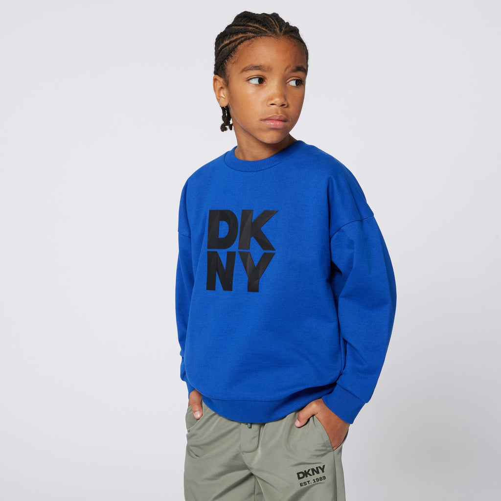DKNY Sweatshirt Jellybeanzkids Dkny Boys Logo Crewneck Sweatshirt