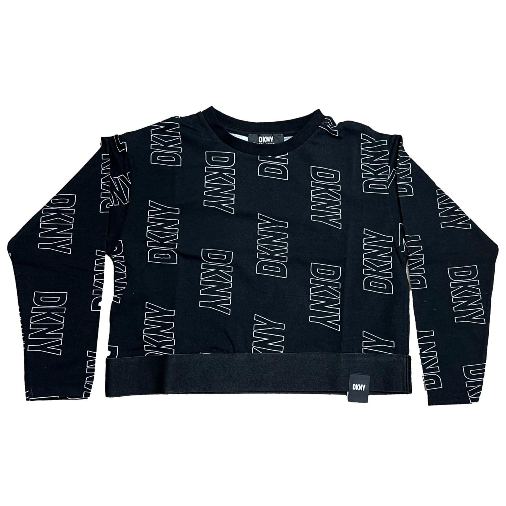 DKNY Long Sleeve Jersey Cotton Logo T-shirt – JellyBeanz Kids