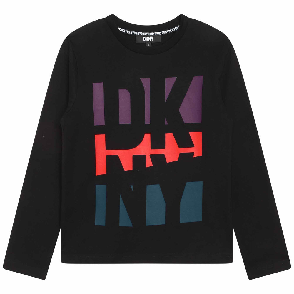 DKNY T-shirt Jellybeanzkids DKNY Long Sleeve Jersey Cotton T-shirt