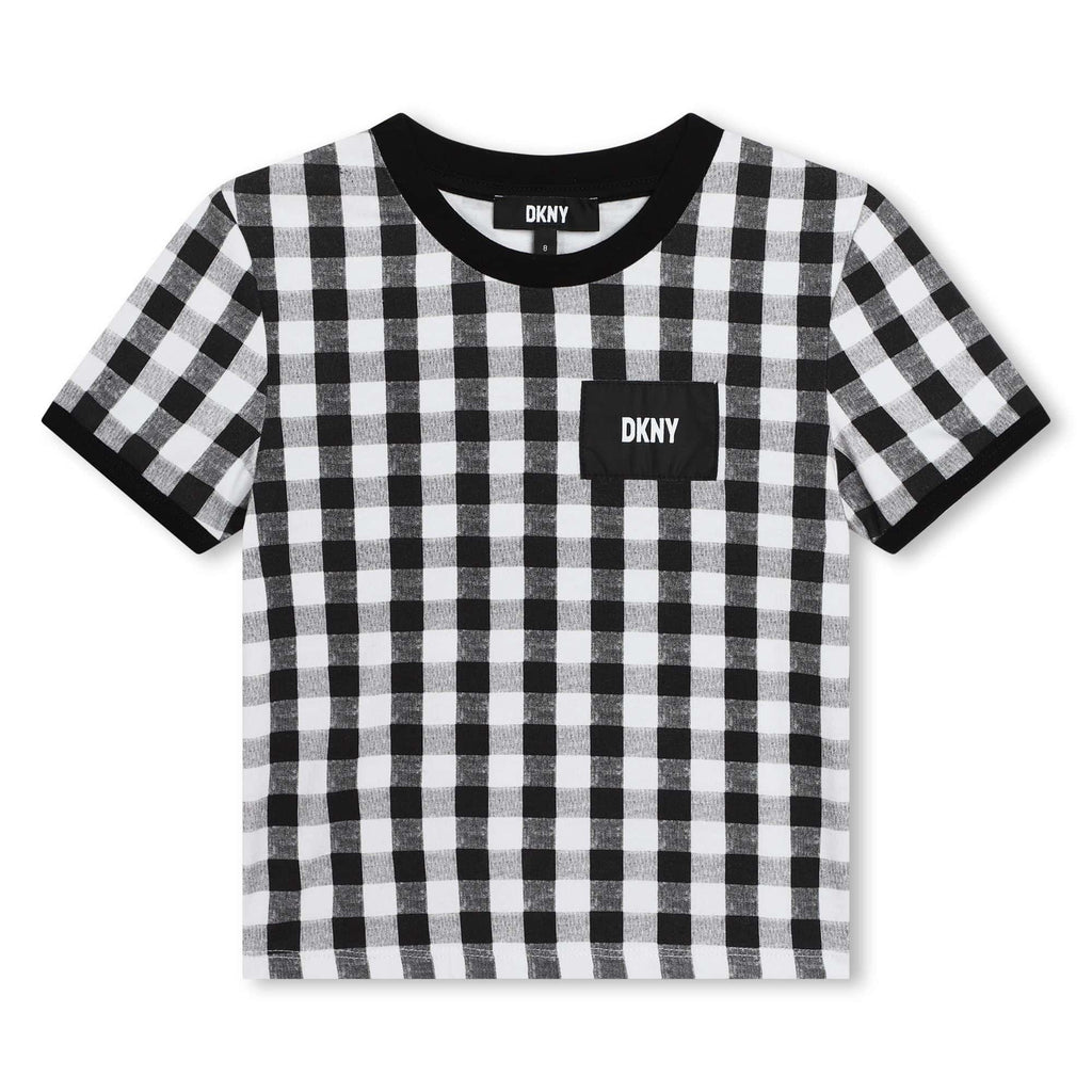 DKNY Tee Jellybeanzkids DKNY Checkered Tee Black/White