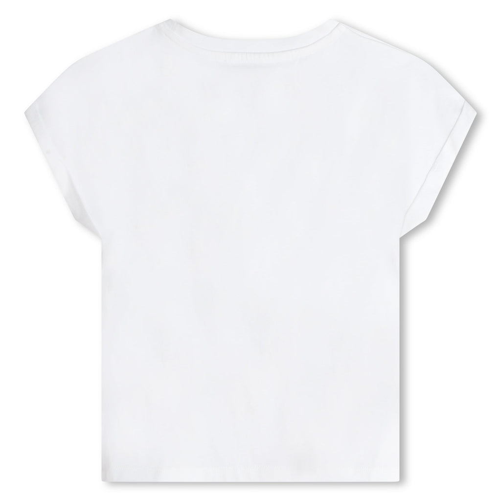 DKNY Tee Jellybeanzkids DKNY Girls Studded Logo Tee White