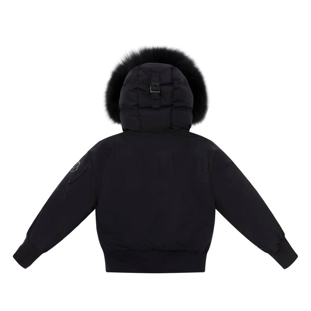 Ellabee Coat Jellybeanzkids Ellabee Adelle Canvas Down Bomber Jacket- Black