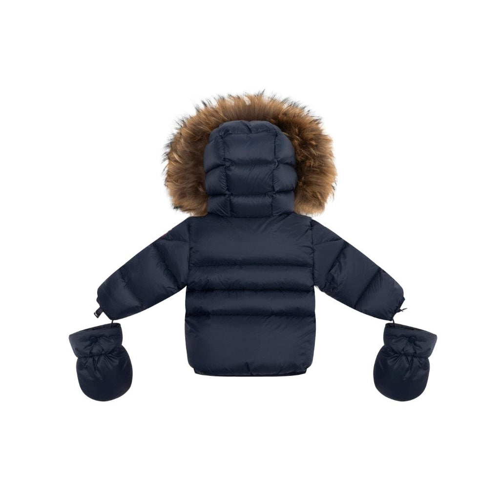 Ellabee Coat Jellybeanzkids Ellabee Bella Enfant Fur Down Jacket-Navy Racoon