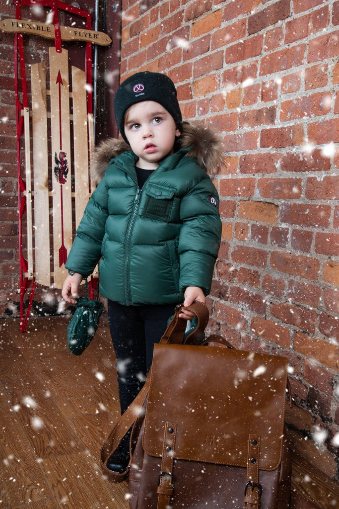 Ellabee Coat Jellybeanzkids Ellabee Bella Enfant Fur Down Jacket-Pine Racoon