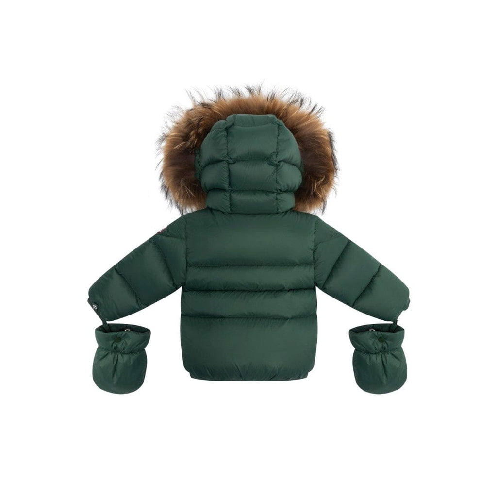 Ellabee Coat Jellybeanzkids Ellabee Bella Enfant Fur Down Jacket-Pine Racoon