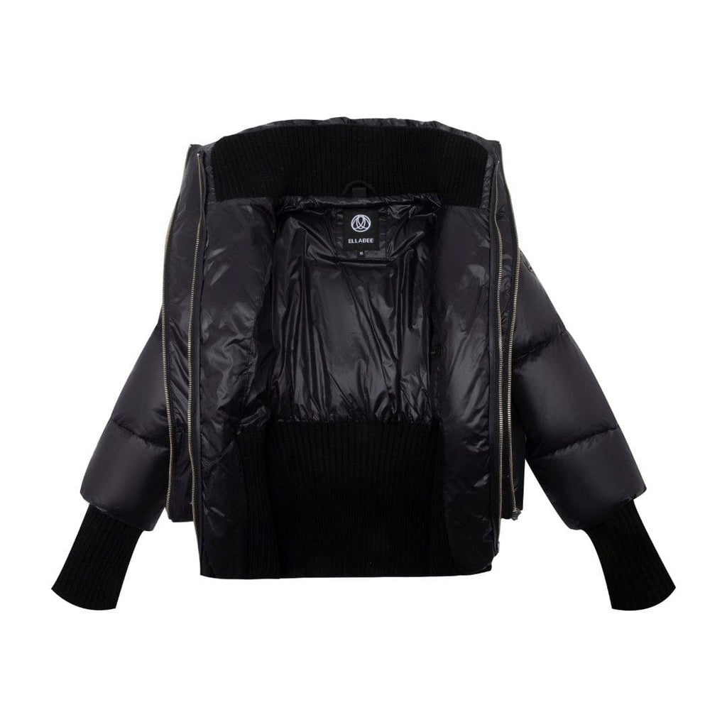 Ellabee Coat Jellybeanzkids Ellabee Darcy Double Down Bomber Jacket- Black