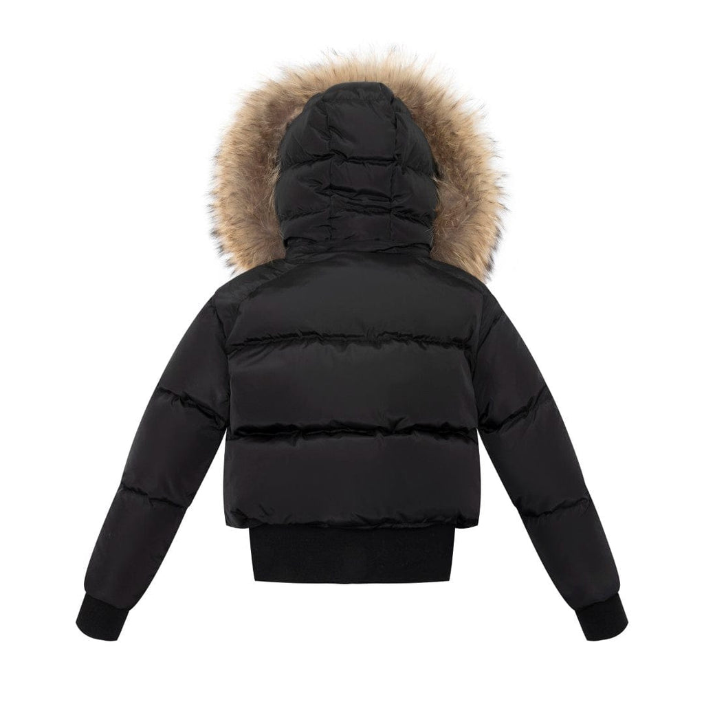 Ellabee Coat Jellybeanzkids Ellabee Emma Canvas Down Bomber Jacket- Black