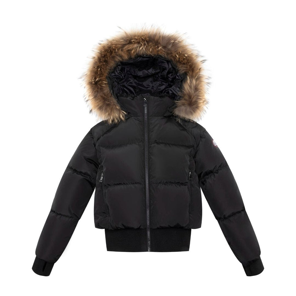 Ellabee Coat Jellybeanzkids Ellabee Emma Canvas Down Bomber Jacket- Black