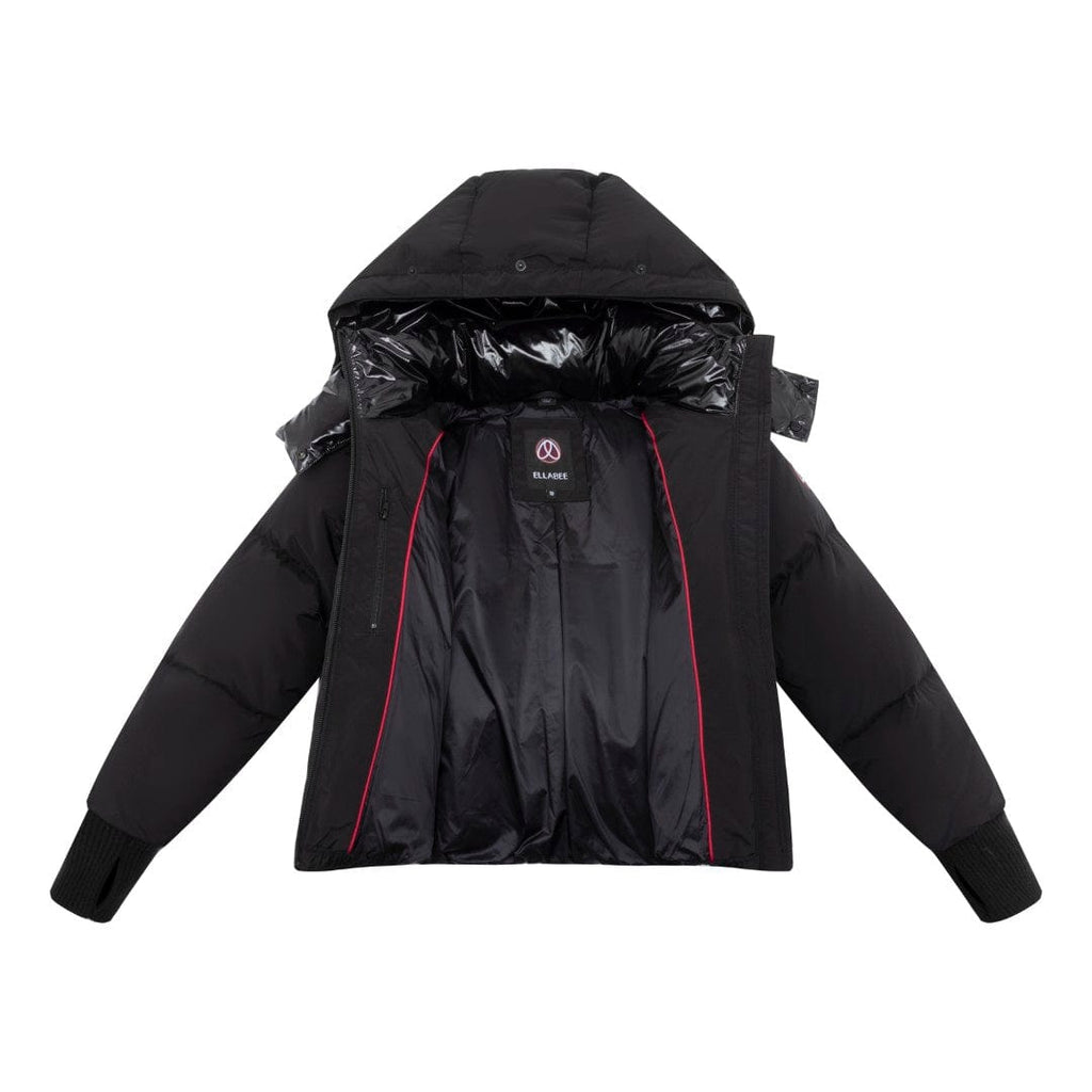 Ellabee Coat Jellybeanzkids Ellabee Stella Down Fur Jacket- Black