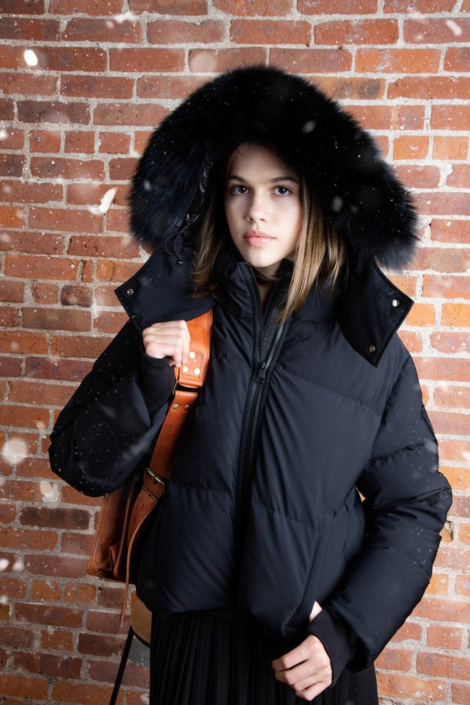 Ellabee Coat Jellybeanzkids Ellabee Valentine Premium Bomber Jacket- Black