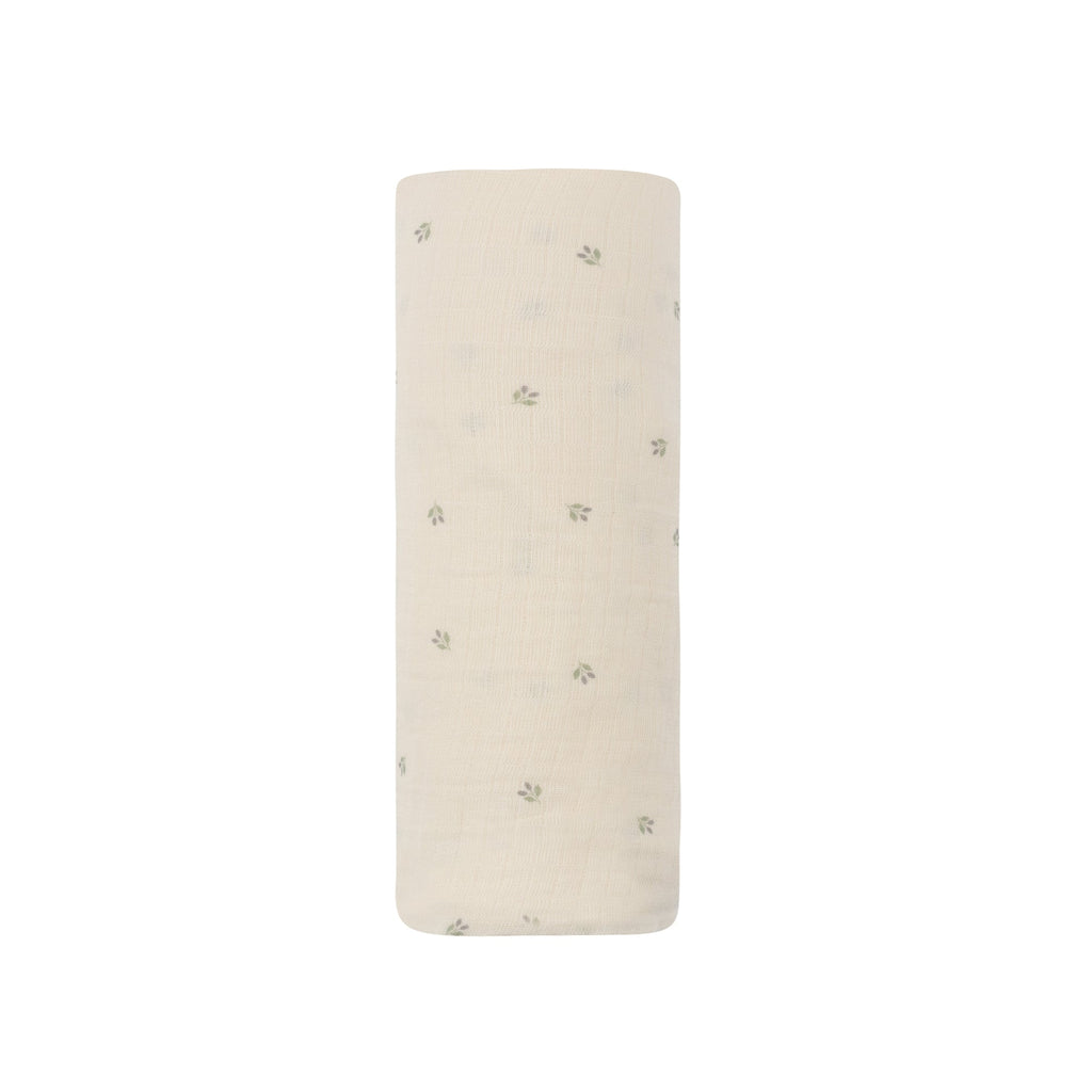 Ely's&Co. Accessories Jellybeanzkids Elys Embroidered Tulip Muslin Swaddle- Ivory Berry One Size