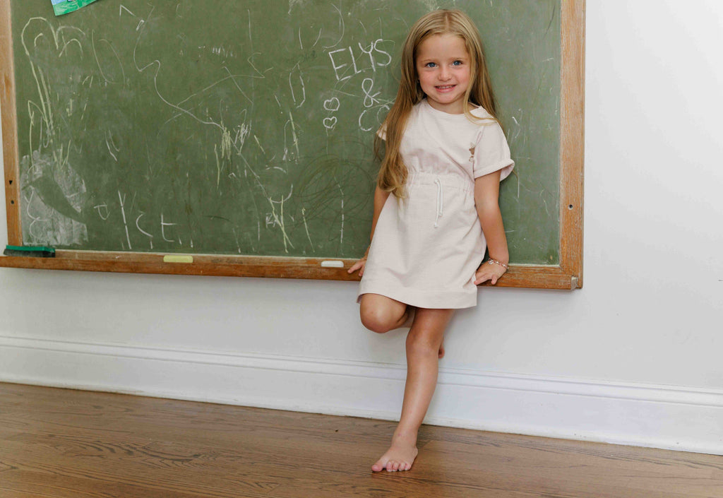 Ely's&Co. Dress Jellybeanzkids Elys Organic Bear Collection Dress- Pink