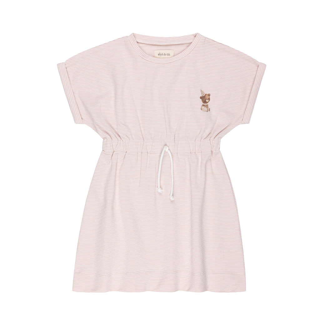 Ely's&Co. Dress Jellybeanzkids Elys Organic Bear Collection Dress- Pink