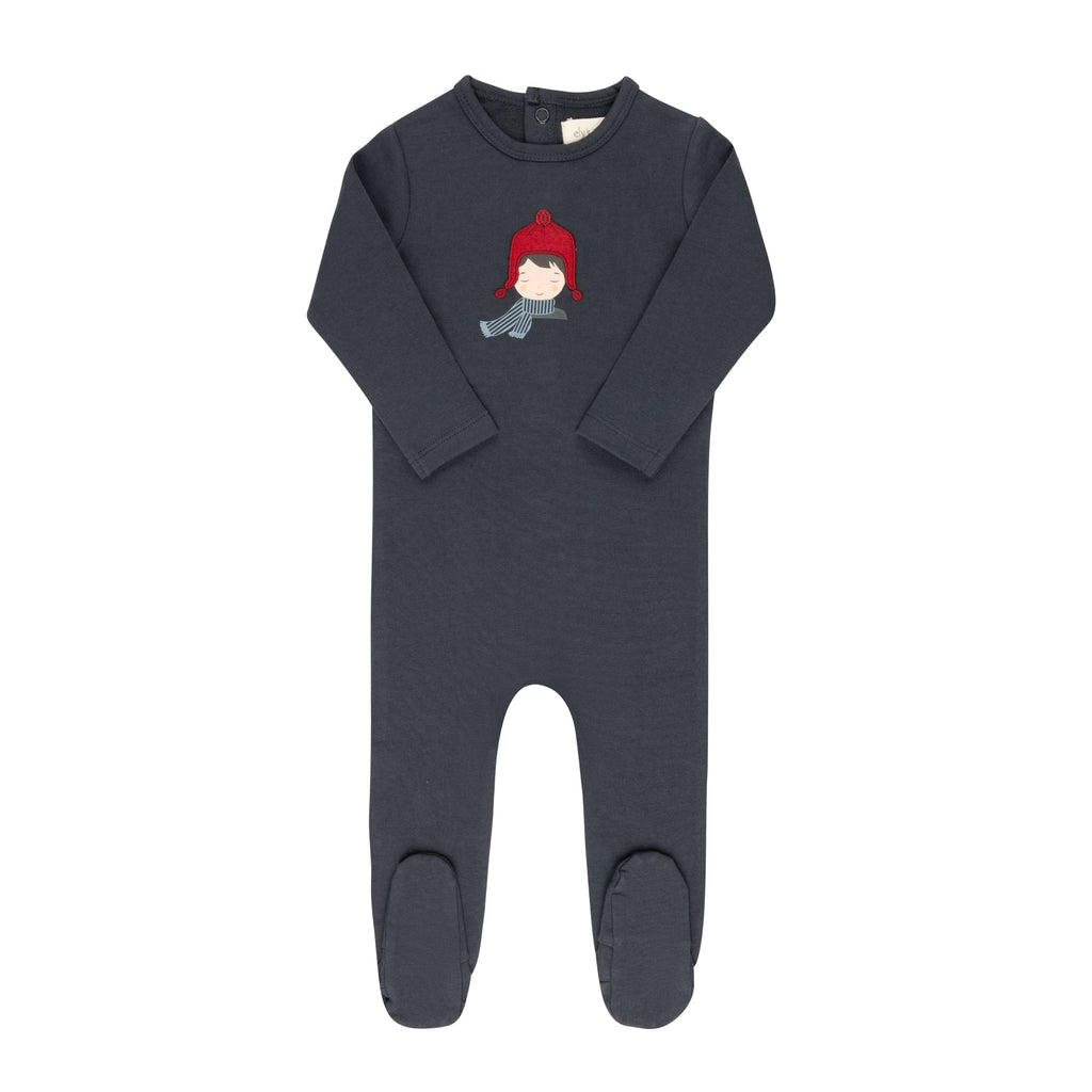 Ely's&Co. Footie Jellybeanzkids Ely's Autumn Footie-Navy