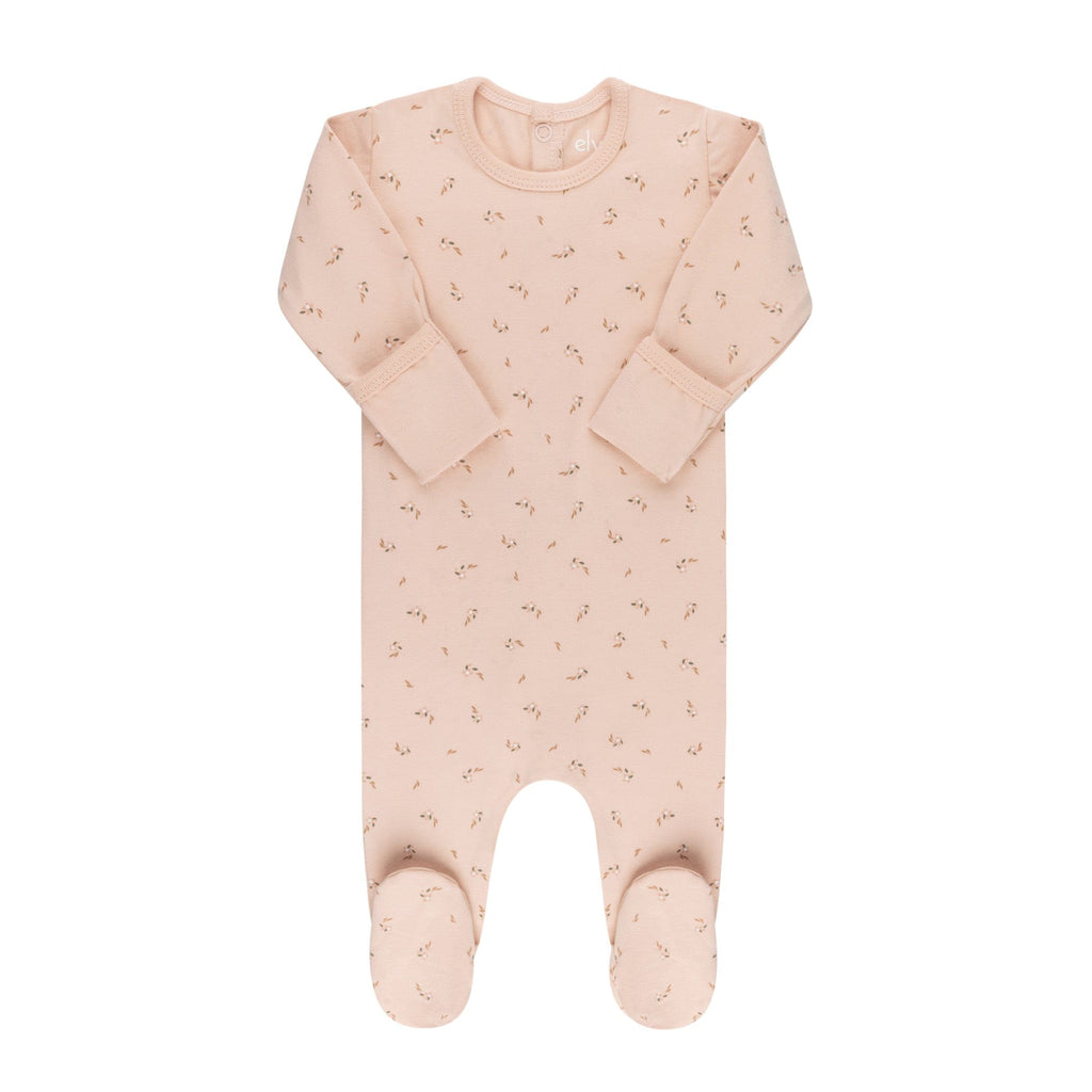 Ely's&Co. footie Jellybeanzkids Ely's Emroidered Flower Layette Set-Pink
