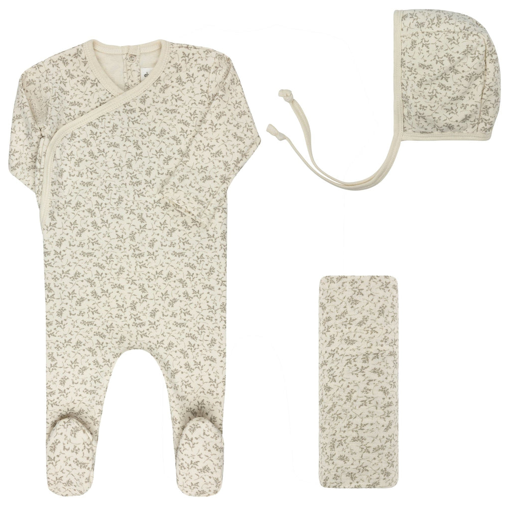 Ely's&Co. Footie Jellybeanzkids Ely's Vine Take Me Home Set-Ivory/Sage